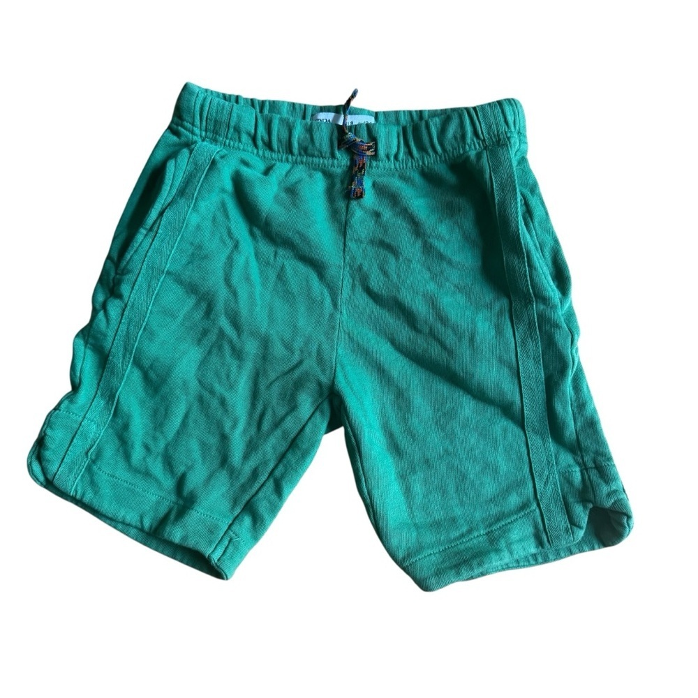 Zara Green Shorts Sweatshorts Cotton Drawstring Summer Vacation Boys Size 9